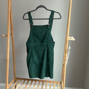Green mini dress - w/suspenders